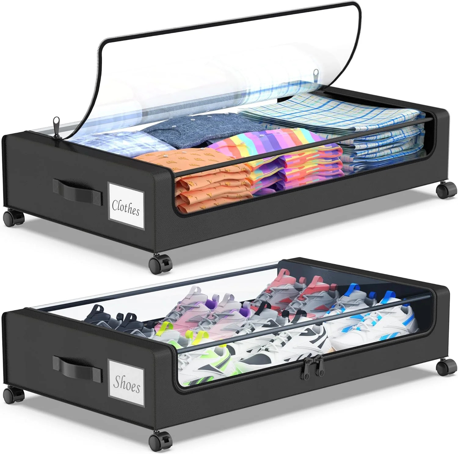 Under Bed Storage with Wheels, Under Bed Storage Containers, Under the Bed Storage Organizer with... | Walmart (US)