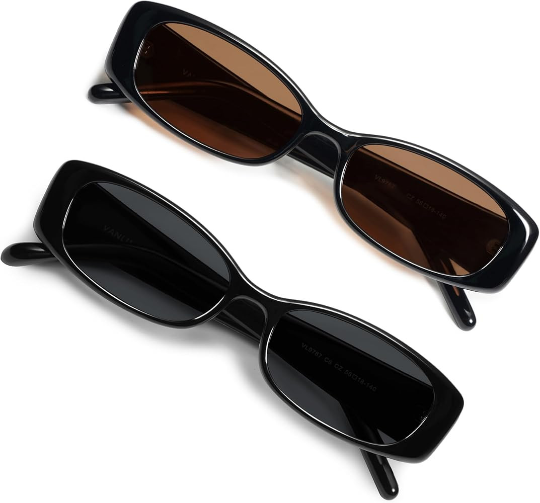 VANLINKER Trendy Small Polarized Rectangle Sunglasses for Women Men Retro 90s Shades VL9787 | Amazon (CA)
