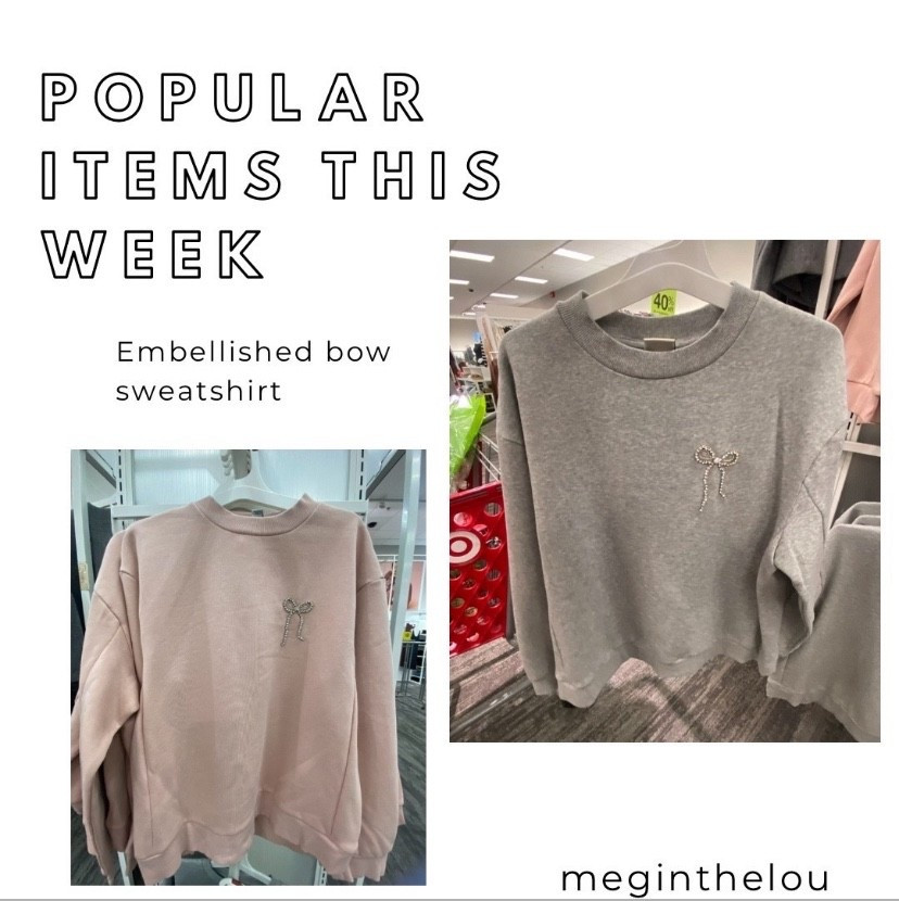 This bow  sweatshirt is so sweet. Think of how much this could be paired with: metallic, leather, jean, or cozy leggings for a casual look.  



#giftforher #target #bow #bowsweatshirt #holidayoutfit #holidaysweatshirt 

#LTKU #LTKSeasonal #LTKFindsUnder50 #LTKHoliday #LTKGiftGuide