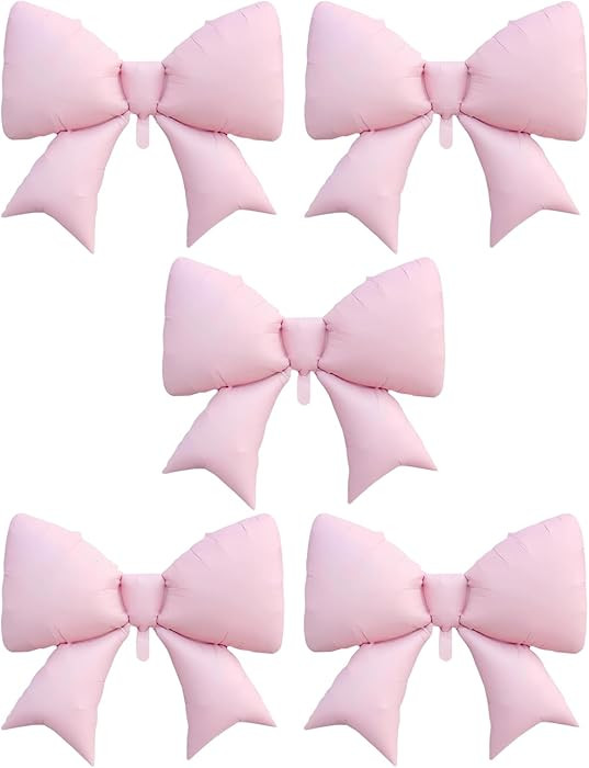 5 PCS Pink Bow Balloons for Wedding Party Decoration, Giant Bow Balloons for Brides' Engagement, ... | Amazon (US)