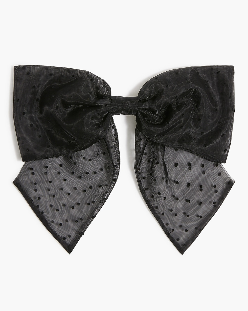 Tulle Swiss-dot bow barrette | J.Crew Factory
