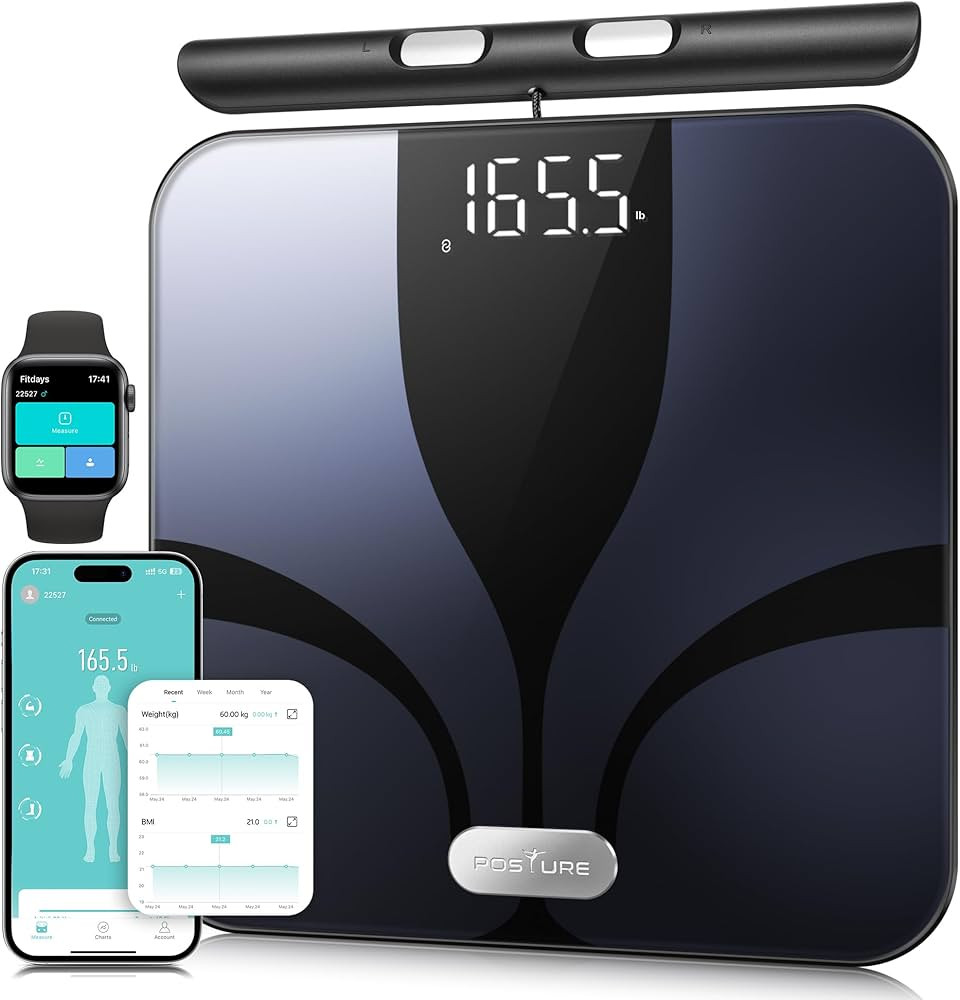 Posture Scale for Body Weight and Fat, Digital Bathroom Scale BMI Weighing Bluetooth Body Fat Sca... | Amazon (US)