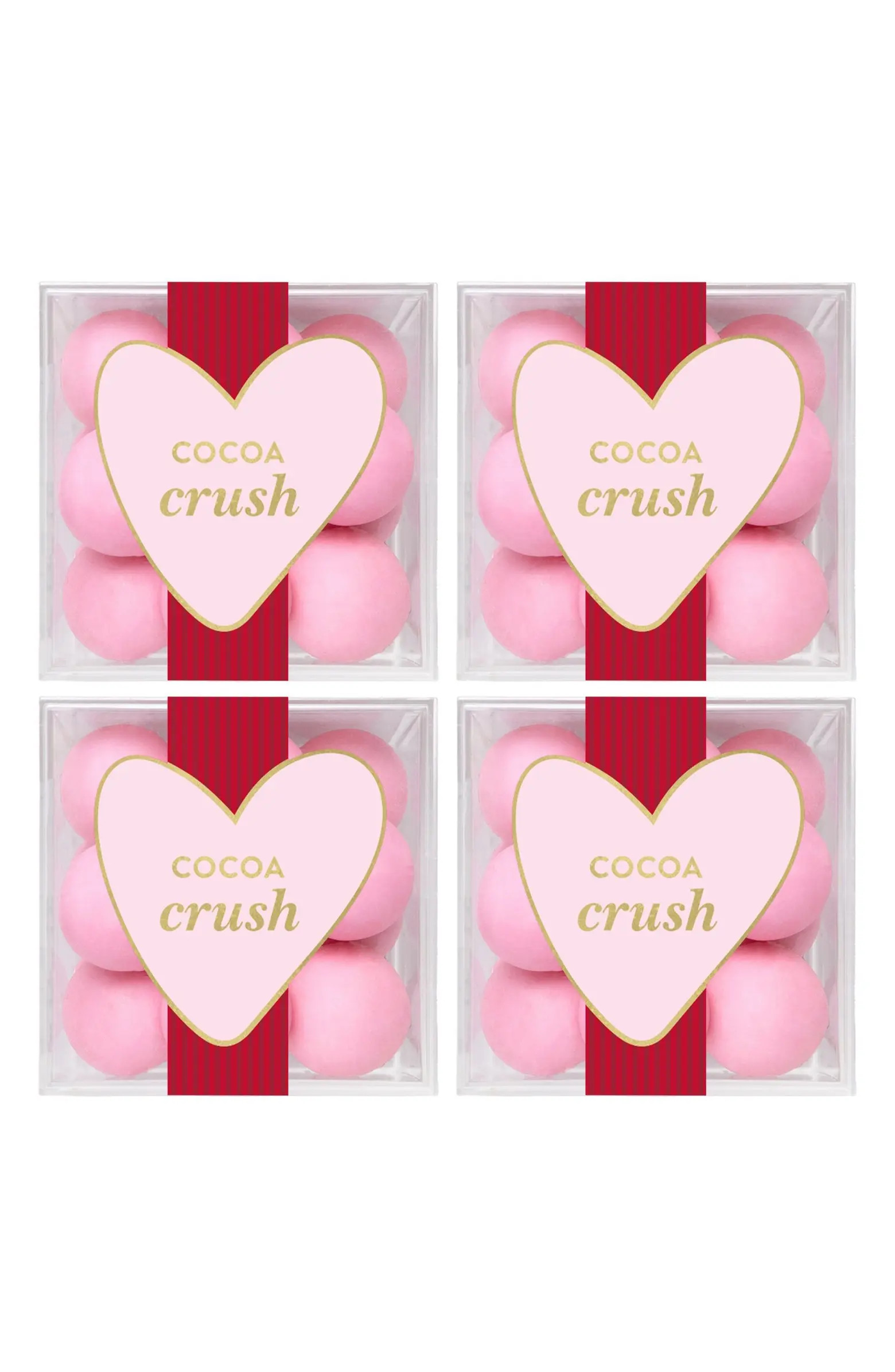 Cocoa Crush Set of 4 Pink Brownie Bites Candy Cubes | Nordstrom