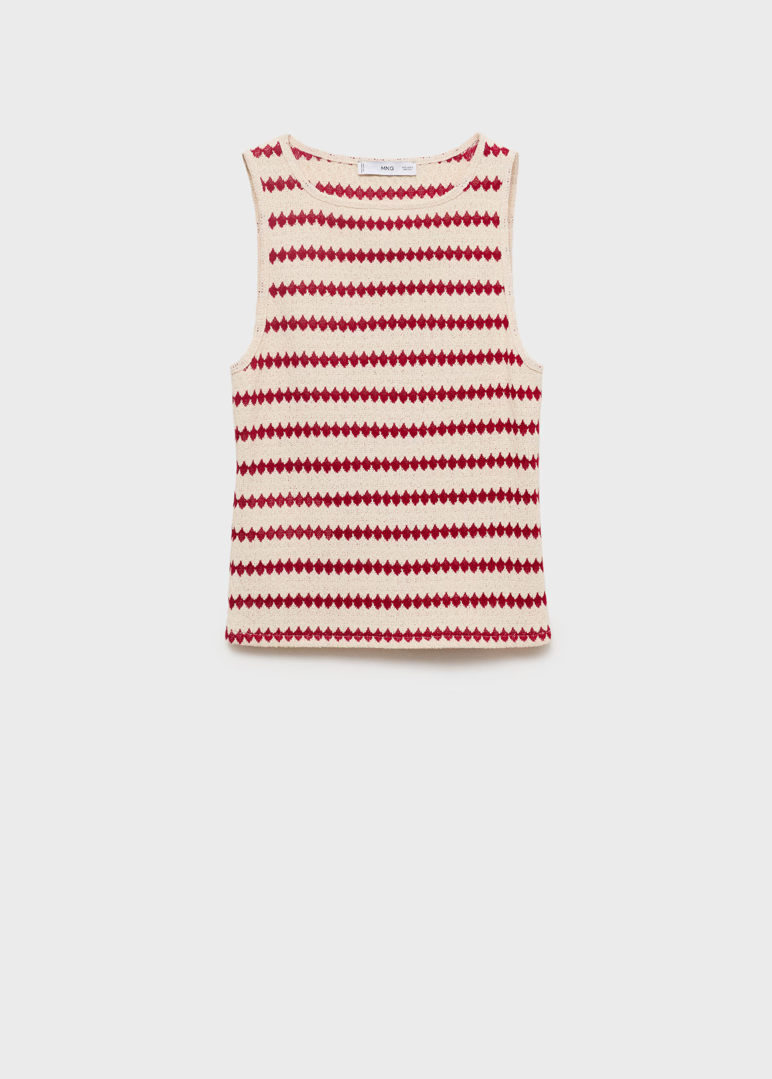 Knitted top with geometric print | Mango (US/MX/AU)