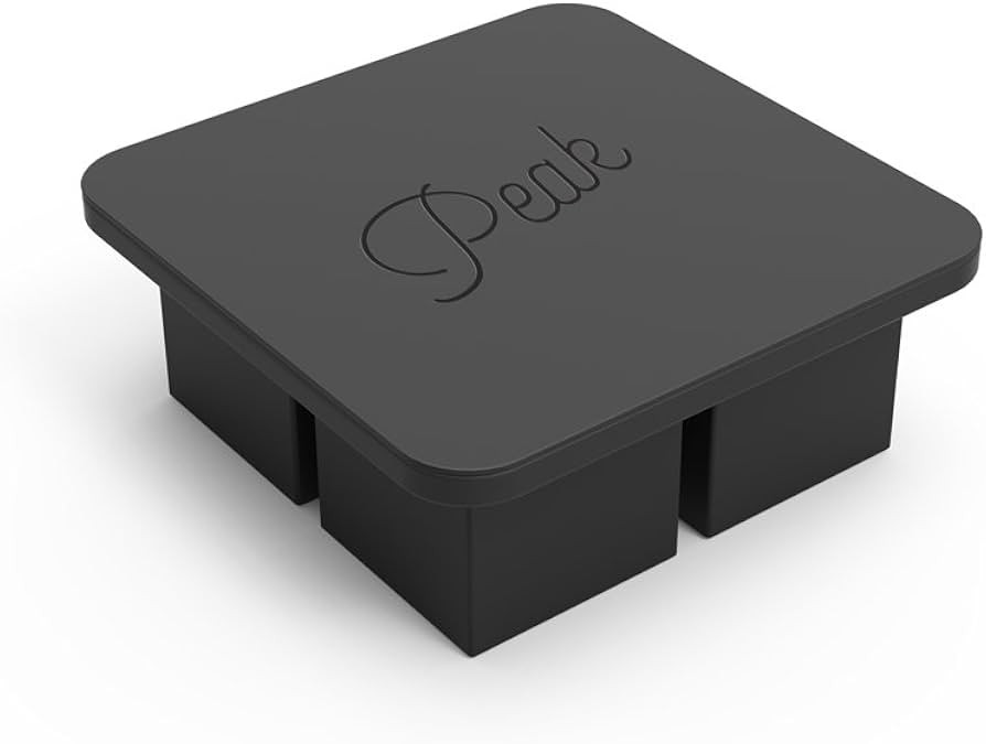 W&P Peak Silicone Extra Large Cube Ice Tray w/ Protective Lid | Charcoal | Easy to Remove Ice Cub... | Amazon (US)