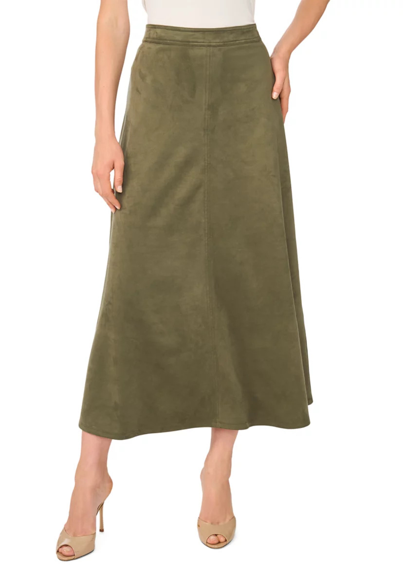 Women's A-Line Vegan Suede Skirt | Belk