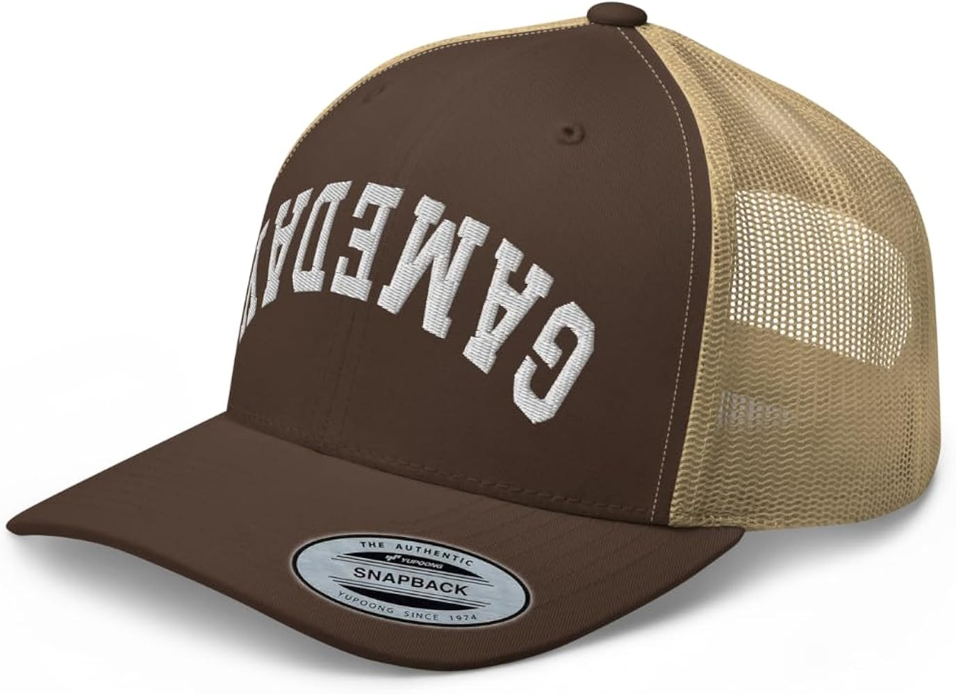 NG Game Day Embroidered Upside Down Curved Bill Trucker Hat Mid Crown Adjustable Cap | Amazon (US)