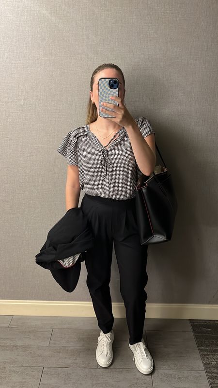 Work outfit💻

Had a great time working in-person for a few days. These pants look like slacks, but are actually lululemon pants! Can’t recommend enough! Small top, 4 pants, shoes tts

work wear, workwear, work outfit, work tote, work pants, office outfits, office looks, work style

#LTKstyletip #LTKworkwear #LTKitbag
