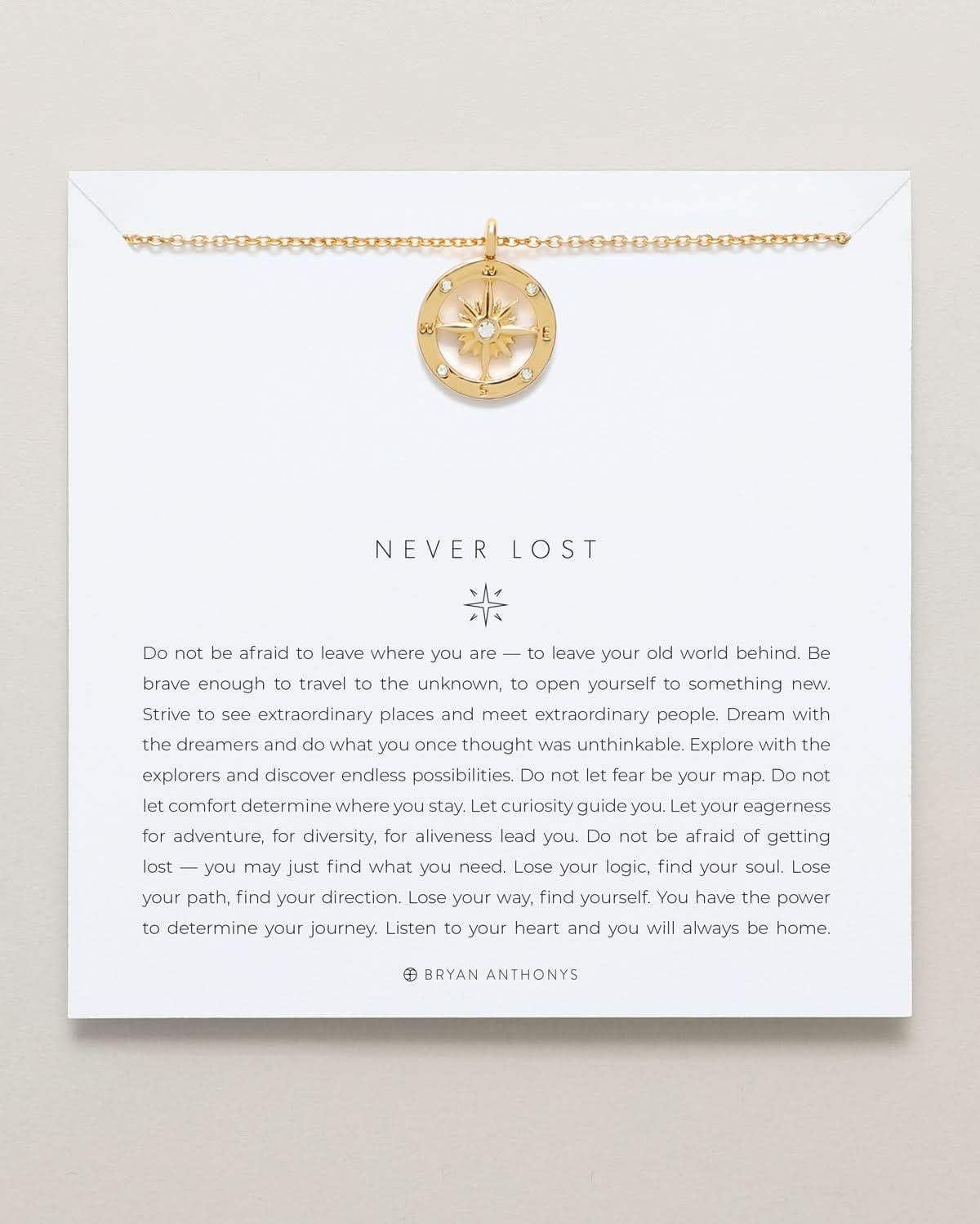 Never Lost Compass Necklace | Bryan Anthonys | Bryan Anthonys