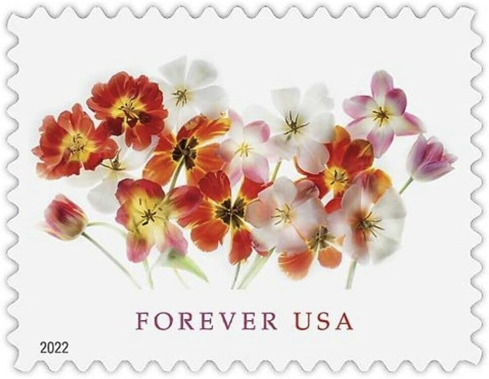 USPS Tulips (Sheet of 20) Postage Forever Stamps Beauty Flowers Garden Love 2022 Scott #5681 | Amazon (US)