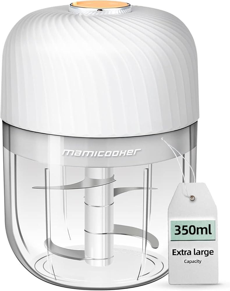 Electric Garlic Chopper, Portable Veggie Chopper, 350ML Garlic Grinder Masher Onion Chopper, Blen... | Amazon (US)