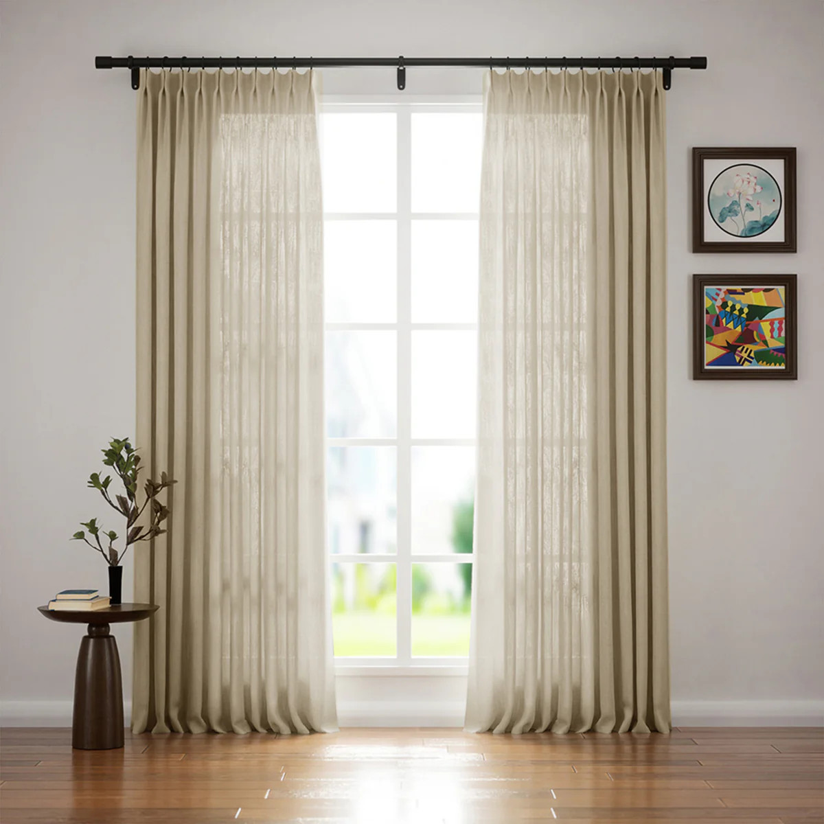 Soft White | Canvas Linen Blackout Curtains Heavyweight Elegant Custom | Homerilla