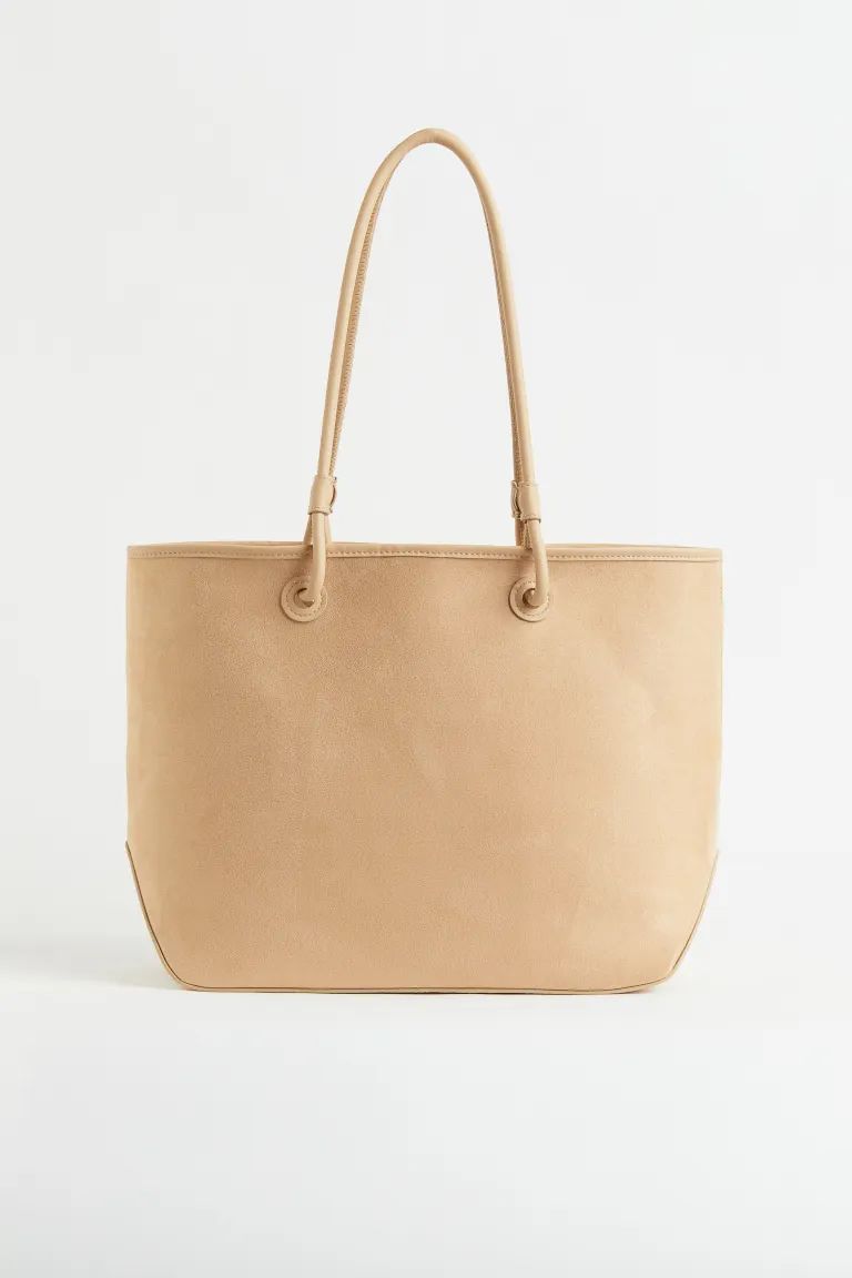 Shopper with two faux leather handles at top. Unlined. | H&M (US + CA)