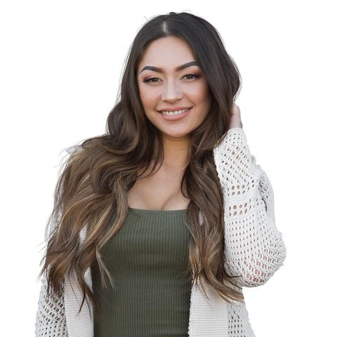 Halo® Extension | Medium Brown/Blonde Highlights | #4/613 | Hidden Crown Hair