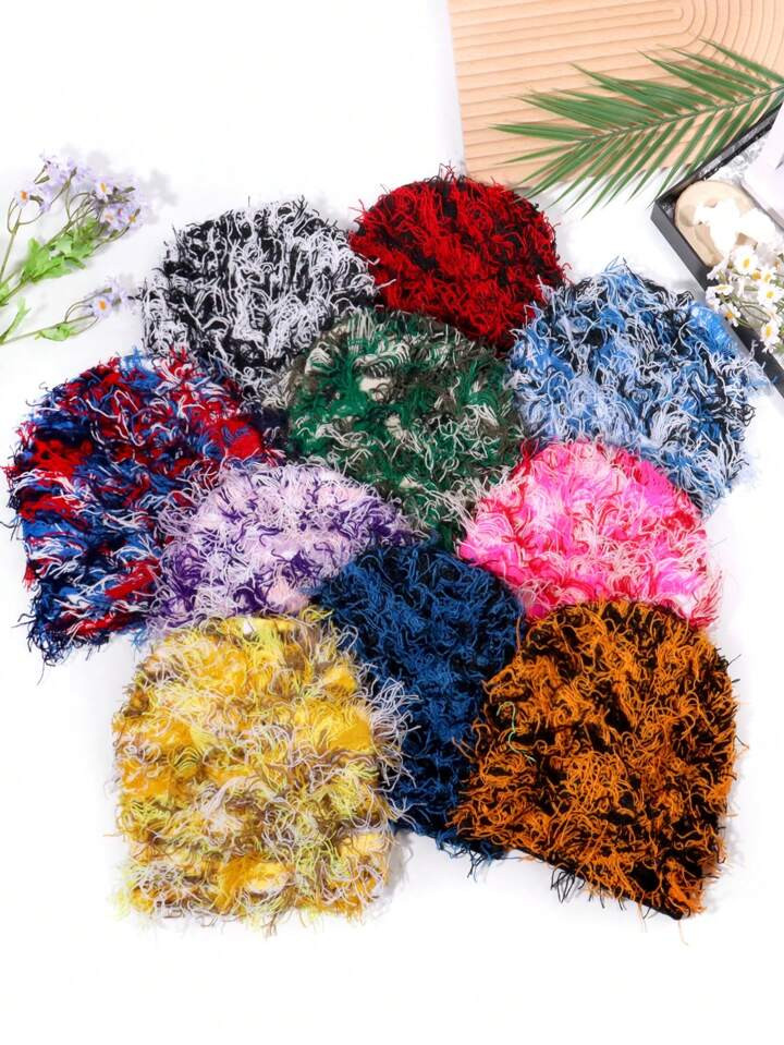 1pc Unisex Camouflage Fluffy Beanie Hat, Warm Thick Winter Cap For Men, Personalized Casual Outdo... | SHEIN