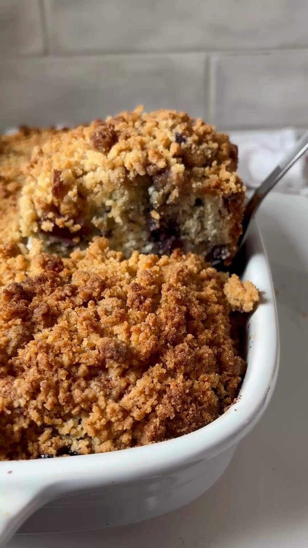 Blueberry Coffee Cake - my go-to for entertaining! ☕🫐 Soft, moist, BEST streusel topping! Feeds a crowd, make-ahead friendly (batter overnight!). Perfect for brunch, showers, breakfast or dessert! Use 9x13 pan. Fresh or frozen blueberries! Shop my 9x13 pan + blueberries below! Recipe on my blog! #blueberrycoffeecake #goto #entertaining #streusel

#LTKmomlife #LTKdayinmylife #LTKmorningroutine
