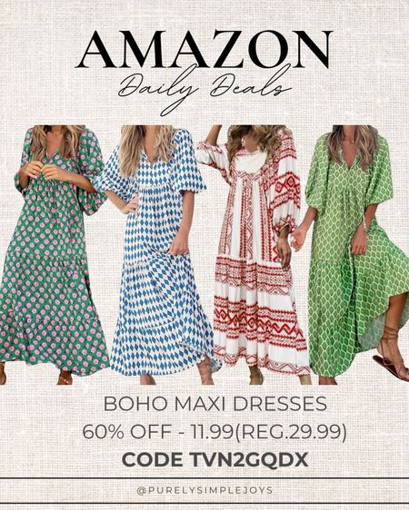 Amazon Daily Deal
Boho maxi dresses 60% off with code TVN2GQDX Now $12 

#LTKSeasonal #LTKsalealert #LTKfindsunder50