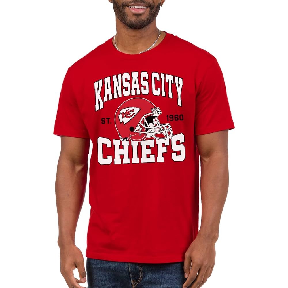 Junk Food Clothing x NFL - Team Helmet - Short Sleeve Fan Shirt for Men and Women - Officially Li... | Amazon (US)