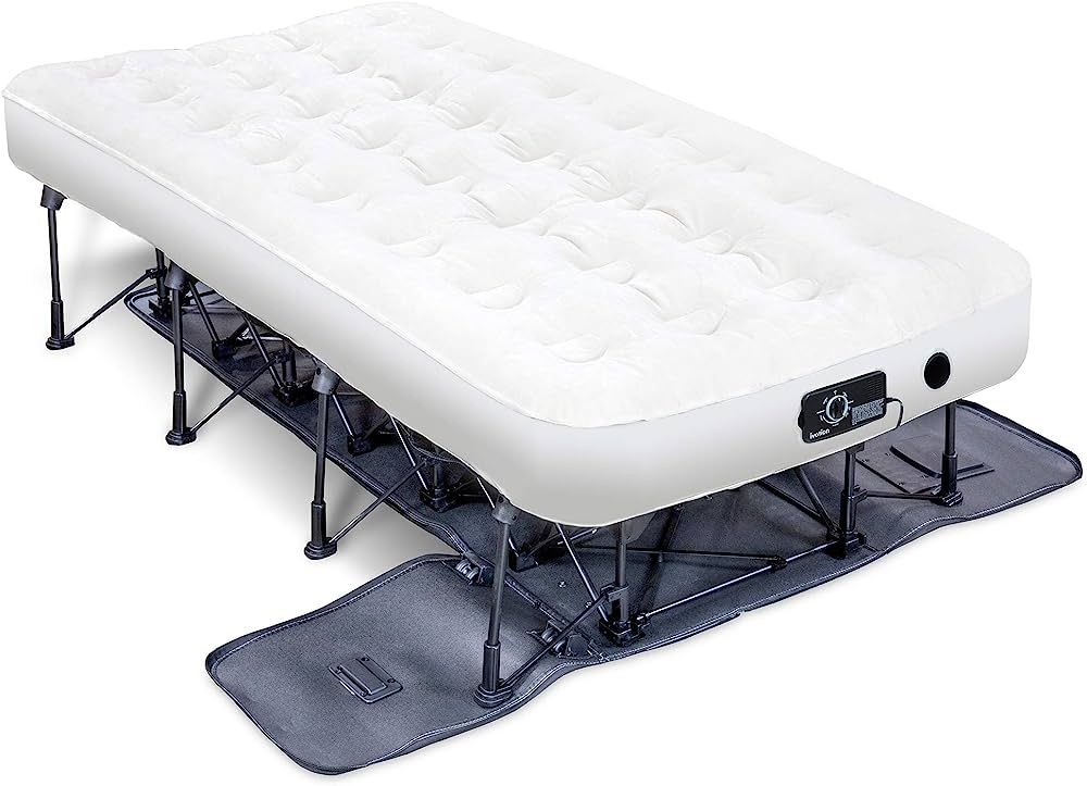 Ivation EZ-Bed (Twin) Air Mattress with Frame & Rolling Case, Self Inflatable, Blow Up Bed Auto S... | Amazon (US)