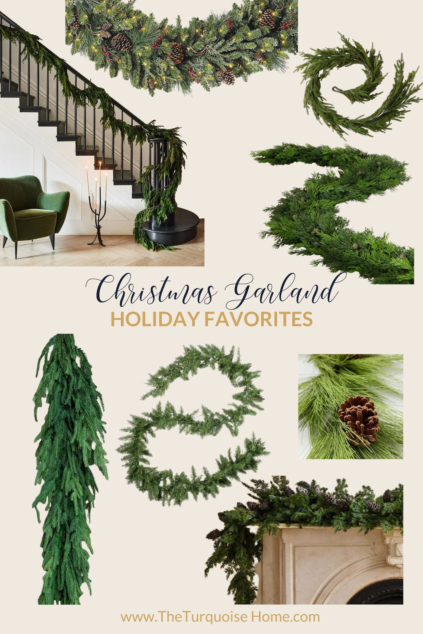 Love this Christmas Garland for hanging on the mantel, the stair bannister or draped over a dresser or bookshelf.  

 #LTKHoliday #LTKHome #LTKSaleAlert