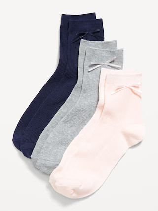 Bow Crew Sock 3-Pack for Women | Old Navy (US)