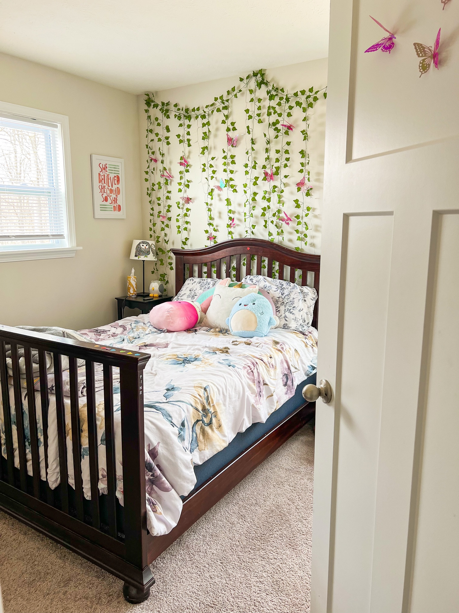 Affordable little girls bedroom idea. Girly, fairy tale, garden vibes.
Ivy lights and 3D butterflies.

#LTKunder50 #LTKkids #LTKhome
