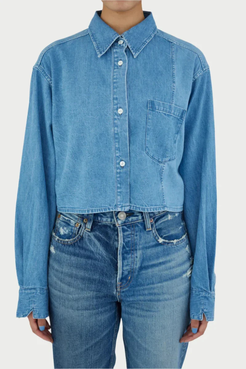 Lenfred Cropped Blocking Shirt | WEST2WESTPORT