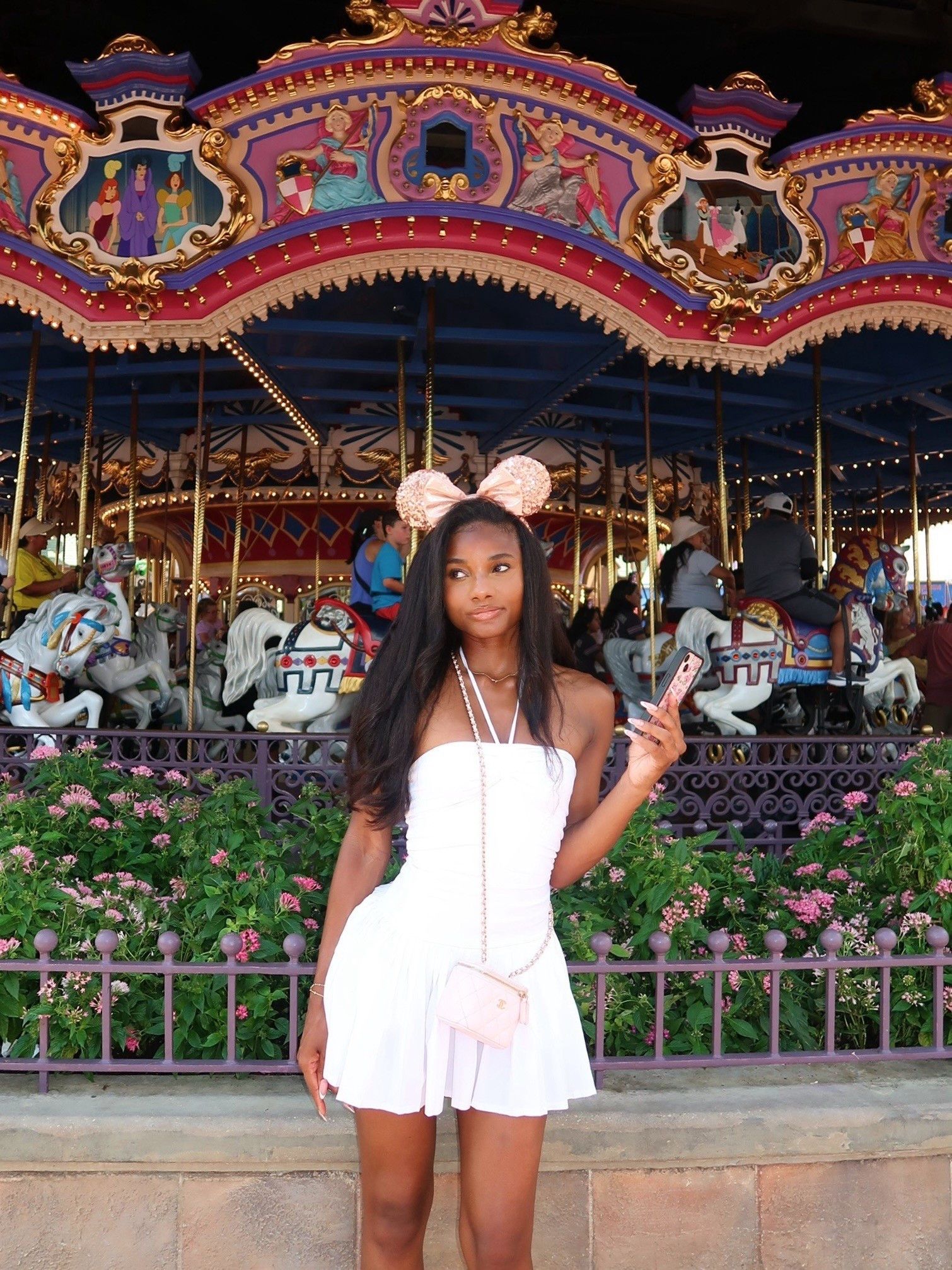 tennis dress, tennis skirt, white tennis skirt, disney outfit, disney ootd 

the top is not exact. It’s an old top from aritzia, but I have a similar top from Princess Polly!