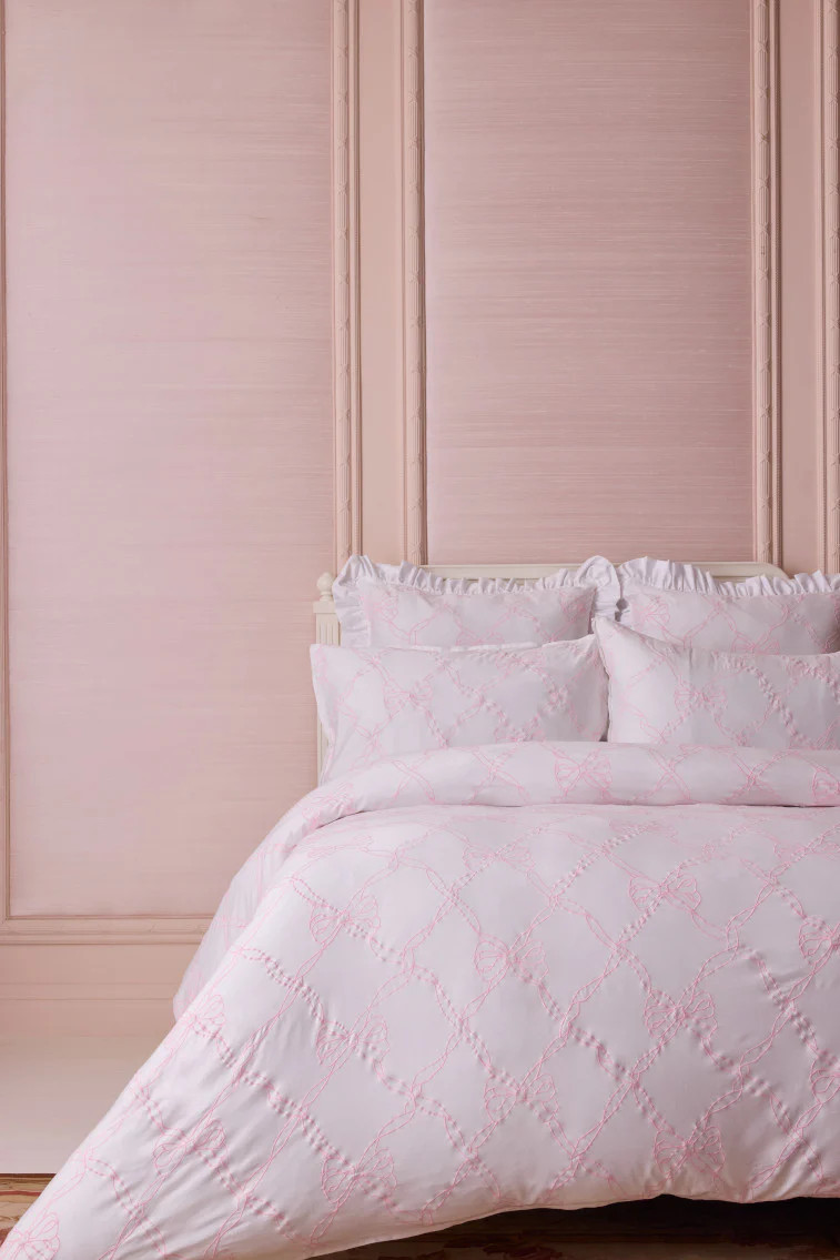 Embroidered Bow Duvet Cover + Sham Set | LoveShackFancy