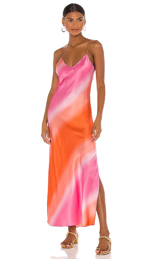 DANNIJO Long Slip Dress in Pink. - size S (also in XS,M,L) | Revolve Clothing (Global)