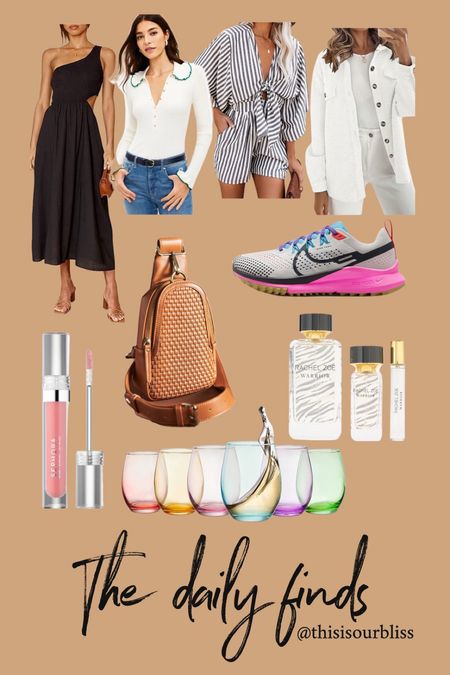 Todays daily finds! Amazon fashion, bum bag, colorful sneakers for spring, $12 lip gloss, pastel wine glasses 

#LTKFind #LTKunder50 #LTKsalealert