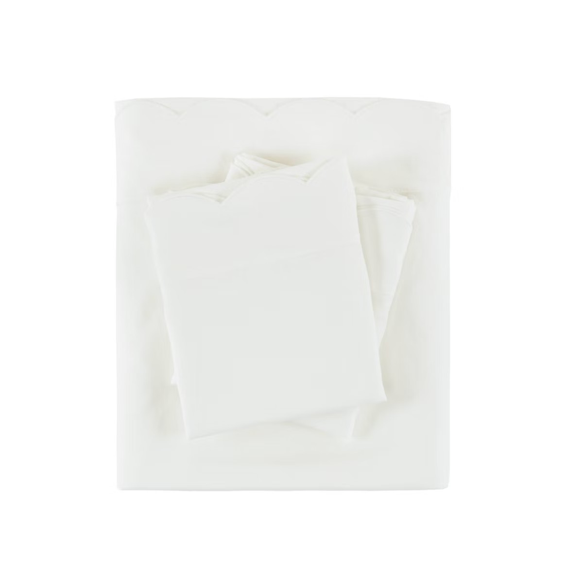 Armoire Collection Scalloped Sheets Sets White | Target