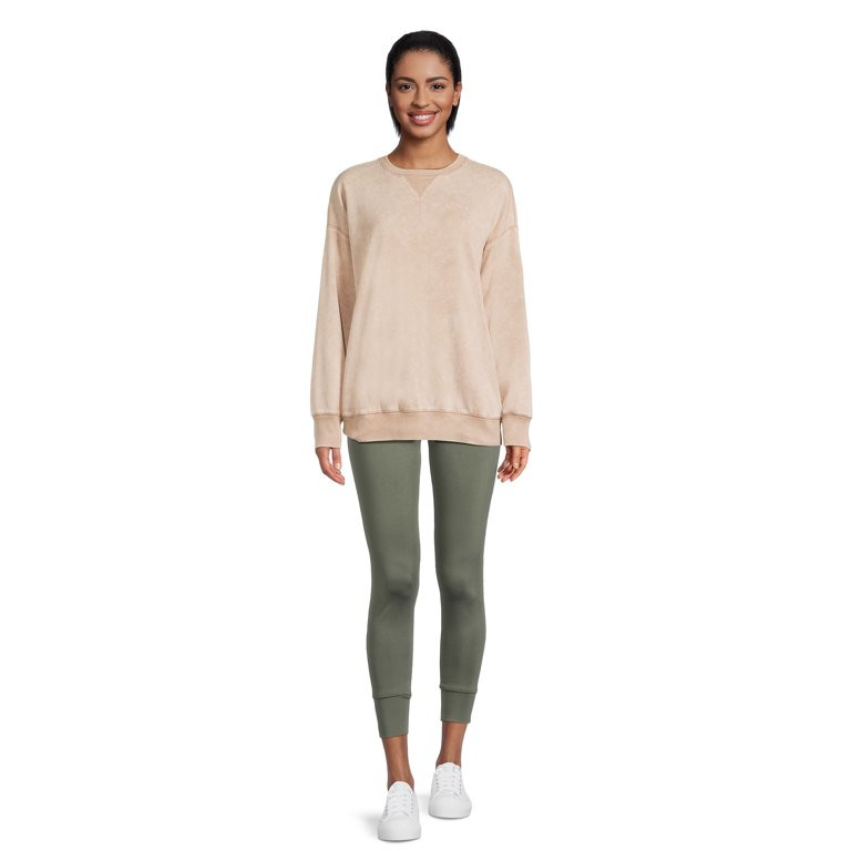 No Boundaries Juniors' Washed Crewneck Sweatshirt, Sizes XS-XXXL - Walmart.com | Walmart (US)