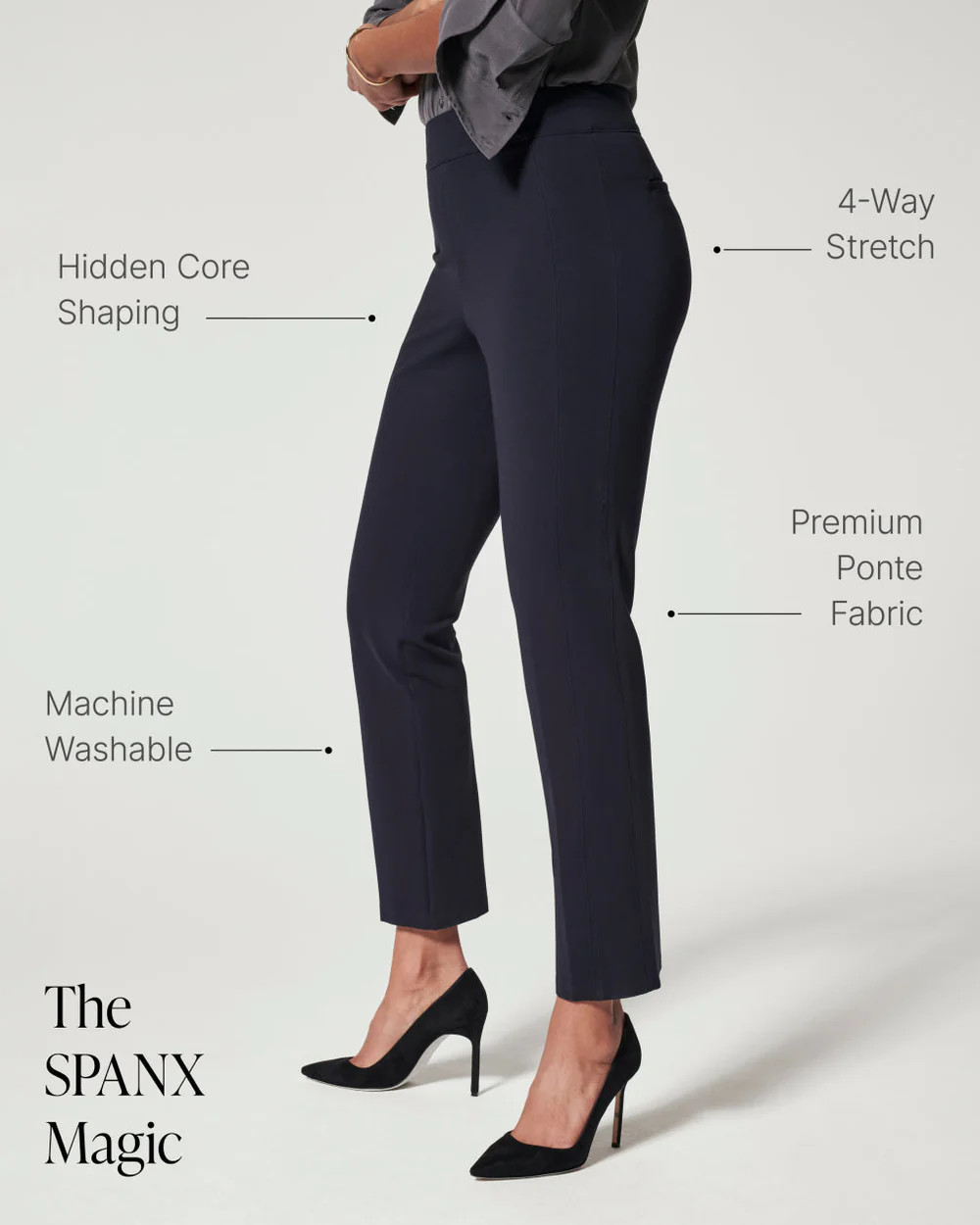Ponte Slim Straight Pant | Spanx