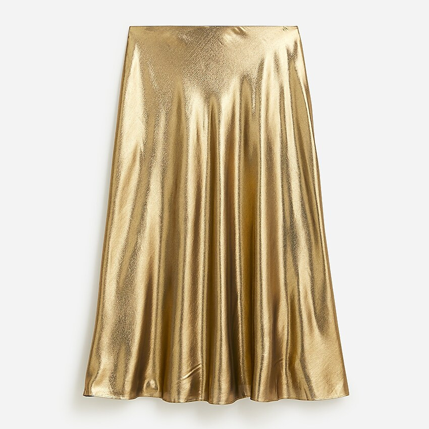 Gwyneth slip skirt in gold lamé | J. Crew US