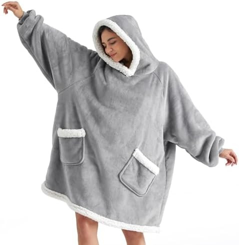 Bedsure Blanket Hoodie, Wearable Blanket Hoodie as Gifts for Mom, Birthday Gifts for Women Kids T... | Amazon (US)