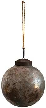 Creative Co-Op 3" Round Mercury Ball, Copper w/Verdigris Finish Glass Ornaments, Multi | Amazon (US)