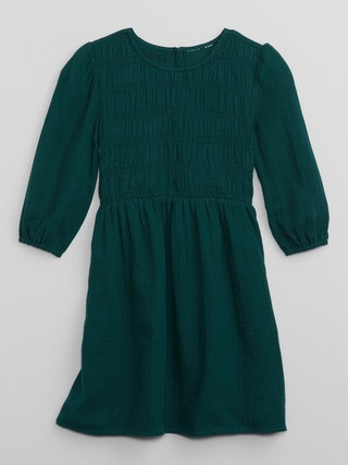 Kids Smocked Puff Sleeve Dress | Gap Factory