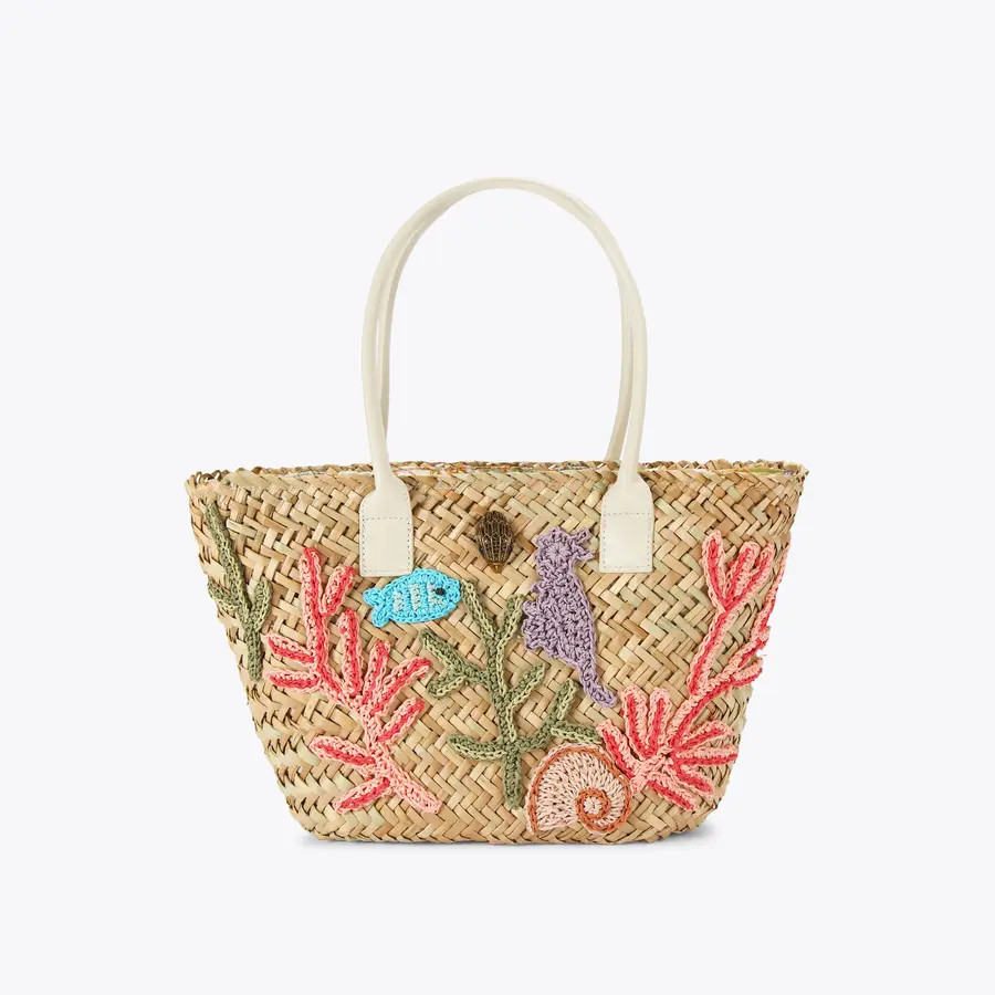 kensington straw basket bag | Kurt Geiger US