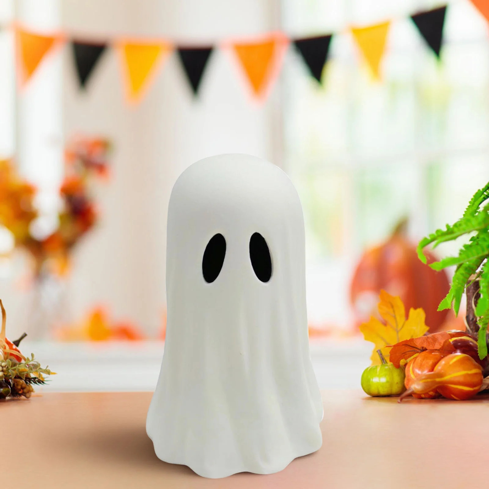 Halloween Paper Mache Ghost Tabletop Decoration, Paper Mache Ghost Tabletop Decoration, White, 11... | Walmart (US)
