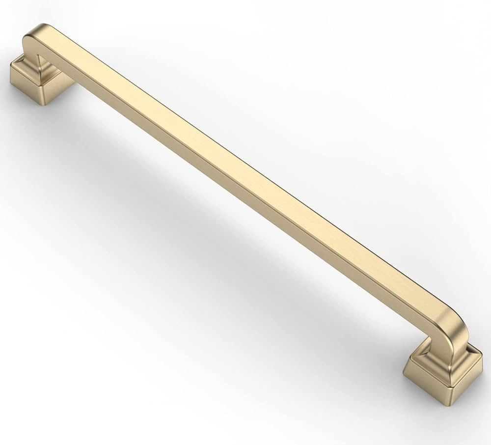Asidrama 5 Pack 7.5 Inch(192mm) Brushed Brass Kitchen Cabinet Handles, Gold Cabinet Pulls Kitchen... | Amazon (US)