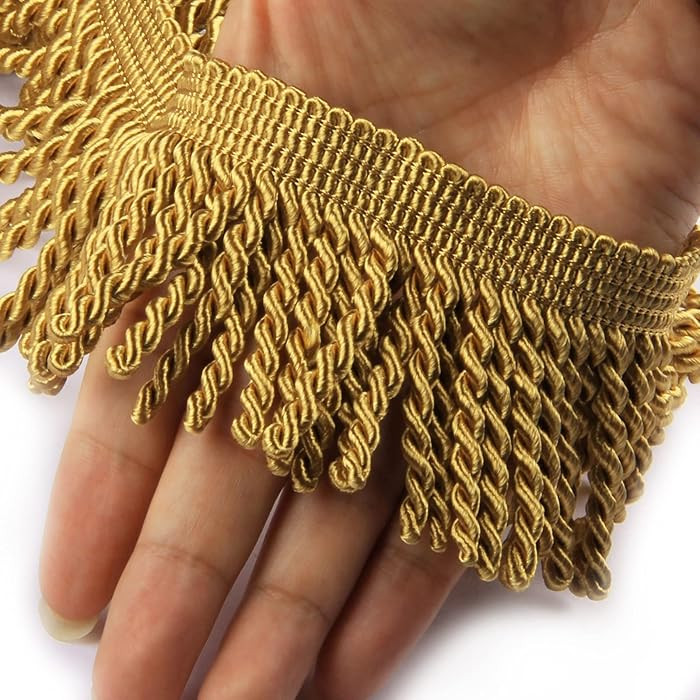 Curtain Fringes Bullion Fringe Trim 5/10 Yard x 2.5 Inches Fabric Trims Sewing DIY Decoration for... | Amazon (US)