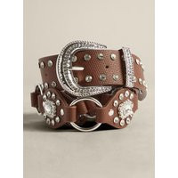 Studded Rhinestone Western Belt in Brown | Torrid (US & Canada)