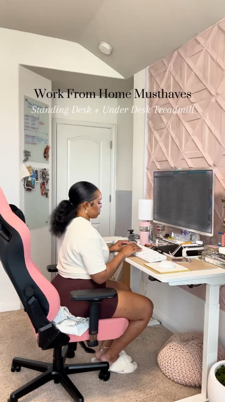 Work from Home Must-Haves to create a healthy & productive workspace✨

Standing desk + under desk treadmill makes for the perfect #wfhlife set up ✨#LTKhome

#LTKActive #LTKVideo