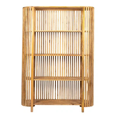 Milo Mango Wood Slatted Bookcase with 4 Shelves | Wayfair North America