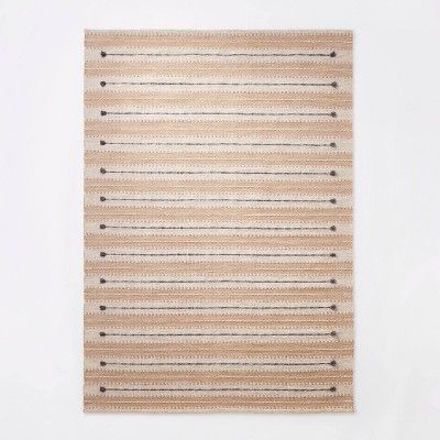 Striped/Clipped Yarn Rug Beige - Threshold™ designed with Studio McGee | Target