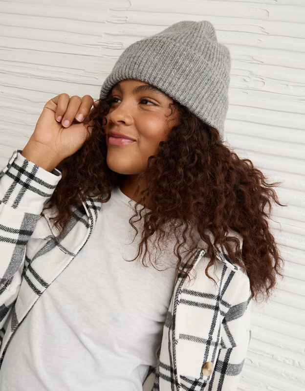 AE Cozy Ribbed Beanie | American Eagle Outfitters (US & CA)