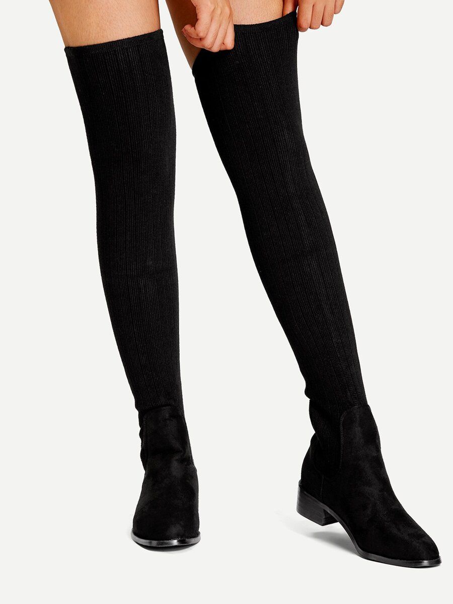 Over The Knee Knit Boots | SHEIN