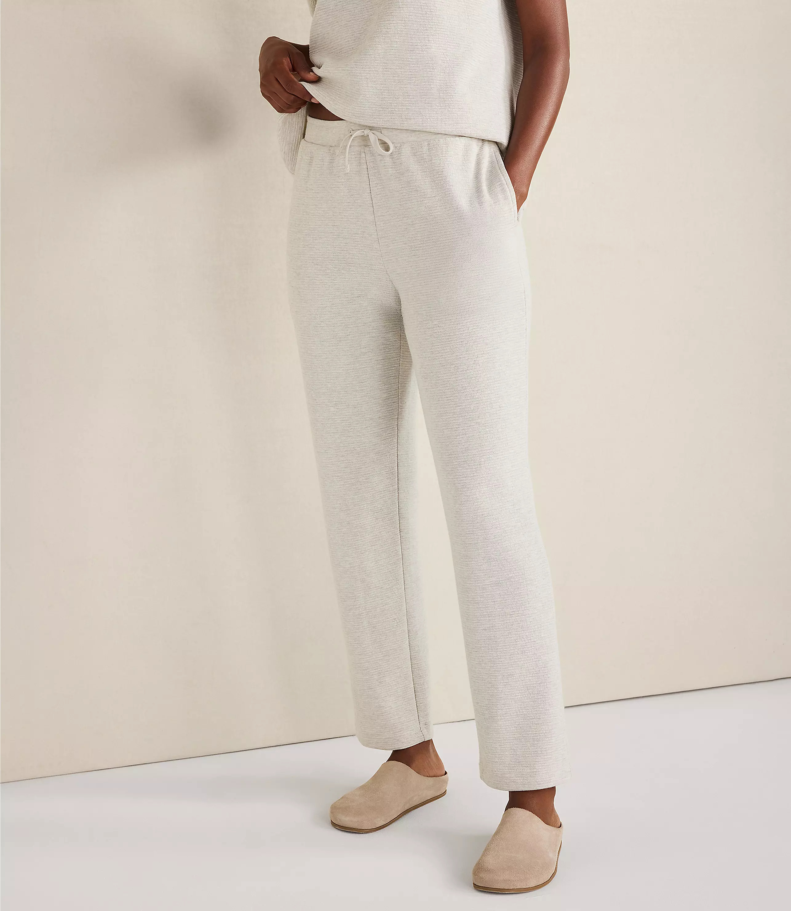Haven Well Within Cotton Blend Ottoman Rib Pants | LOFT