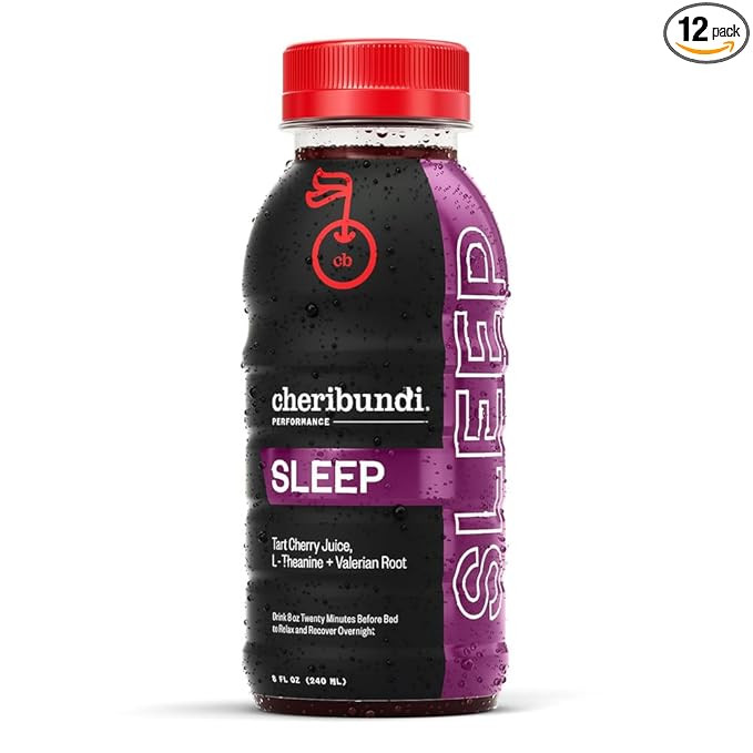 Cheribundi Tart Cherry Juice Sleep | Tart Cherry Juice with L-Theanine & Valerian Root | Athletes... | Amazon (US)